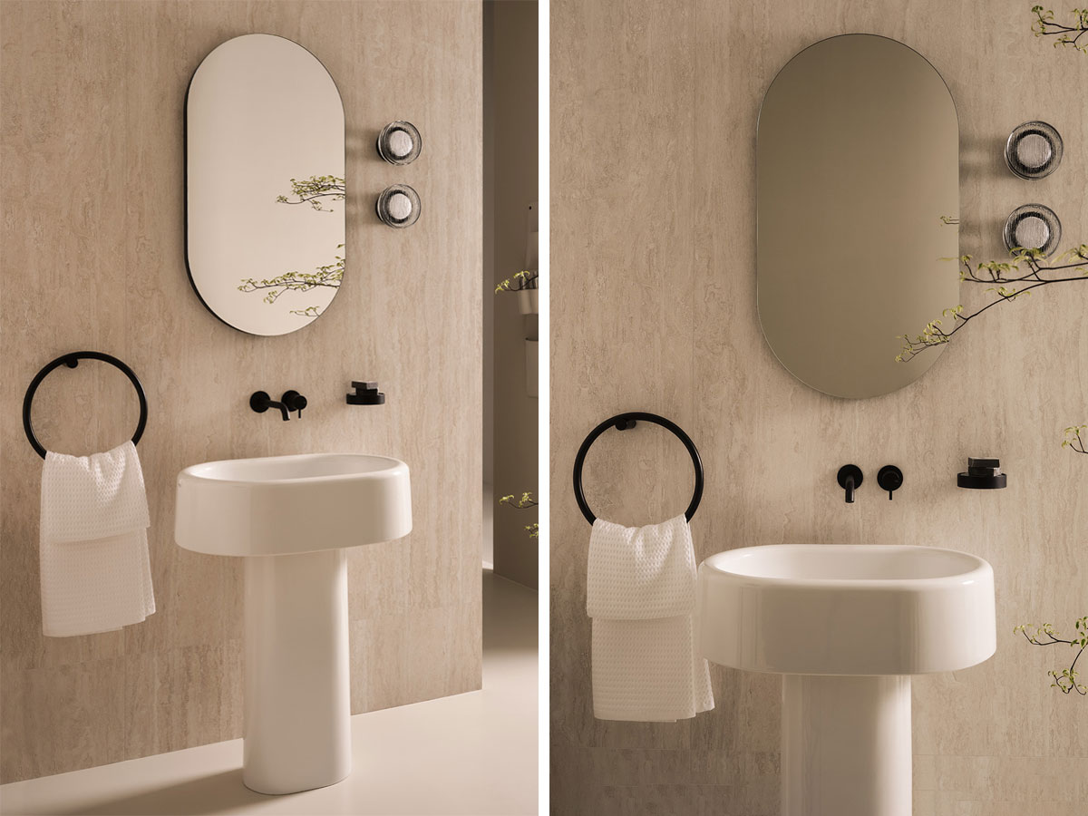 Cielo Itaca Oval Washbasin With Column