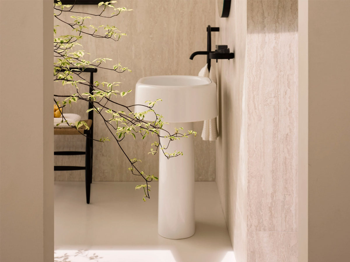 Cielo Itaca Oval Washbasin With Column