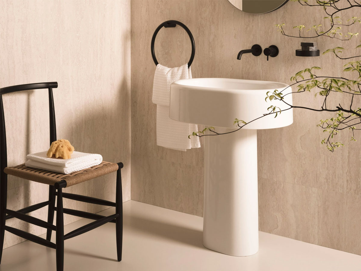 Cielo Itaca Oval Washbasin With Column