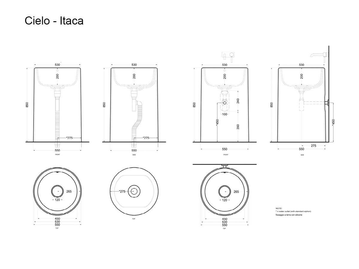 Cielo Itaca Freestanding Washbasin