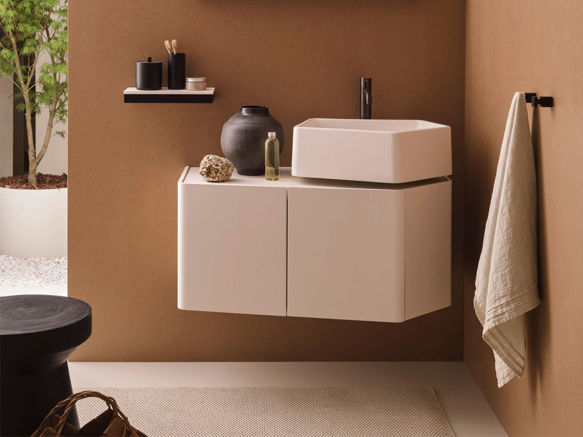 Cielo Kanto Cabinet With Washbasin 87