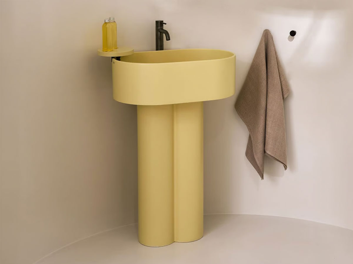 Cielo Otis Washbasin With Twin Pedestal