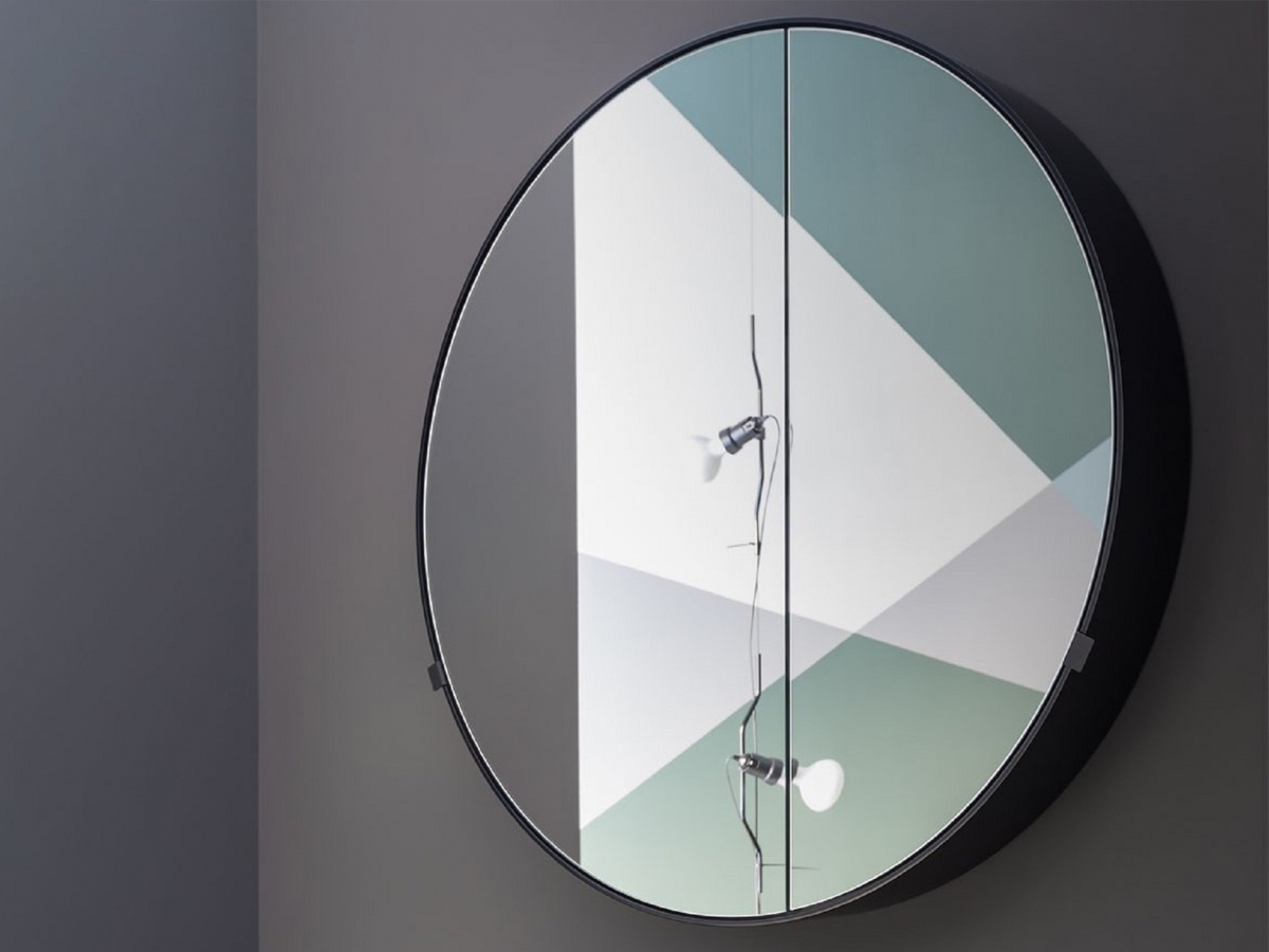 Cielo Round Box Mirror O 75