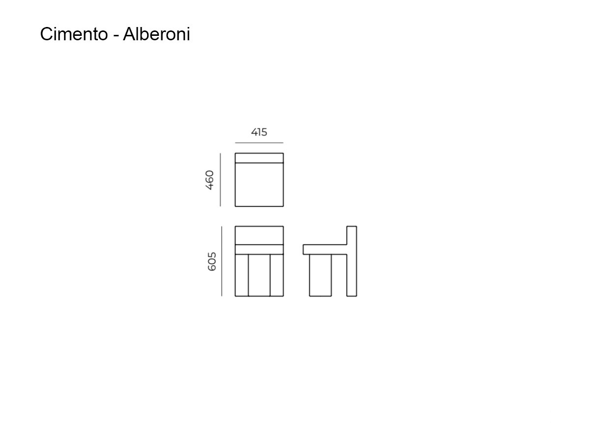 Табурет Cimento Alberoni