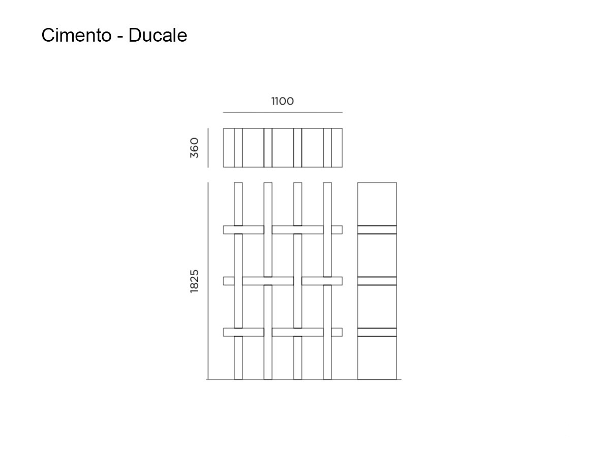 Cimento Ducale Bookcase