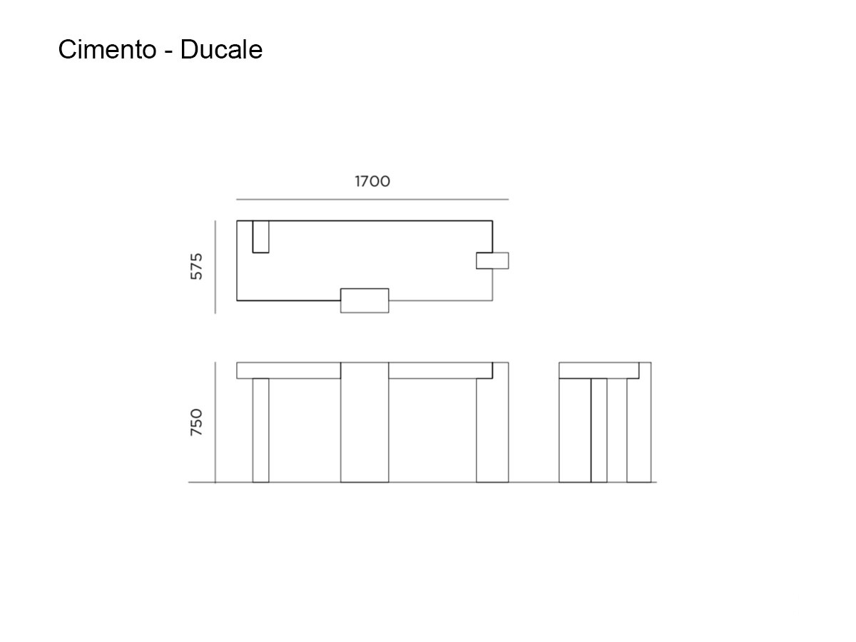 Cimento Ducale Console Table