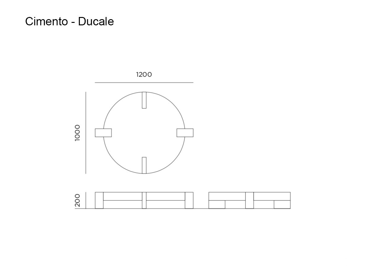 Cimento Ducale Coffee Table