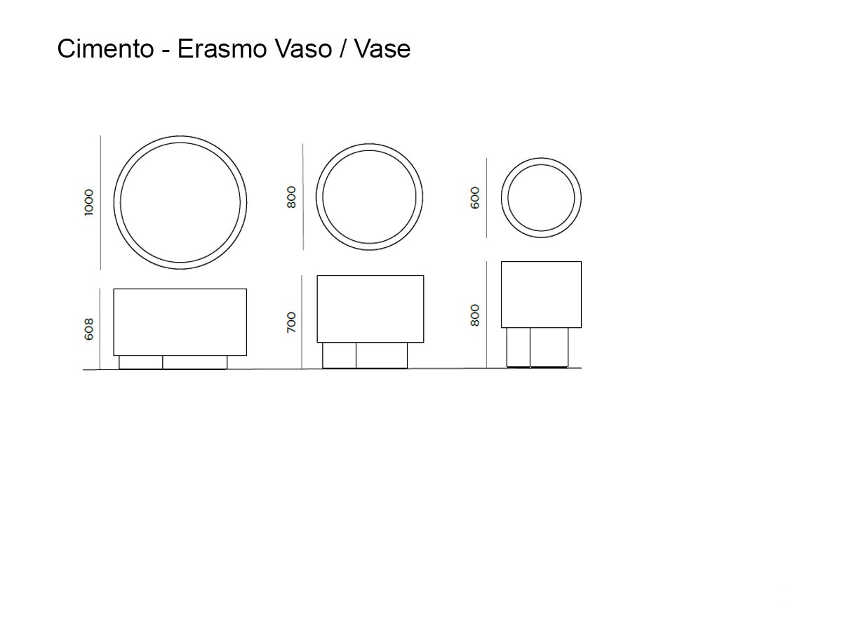 Cimento Erasmo Vase Irregular Base