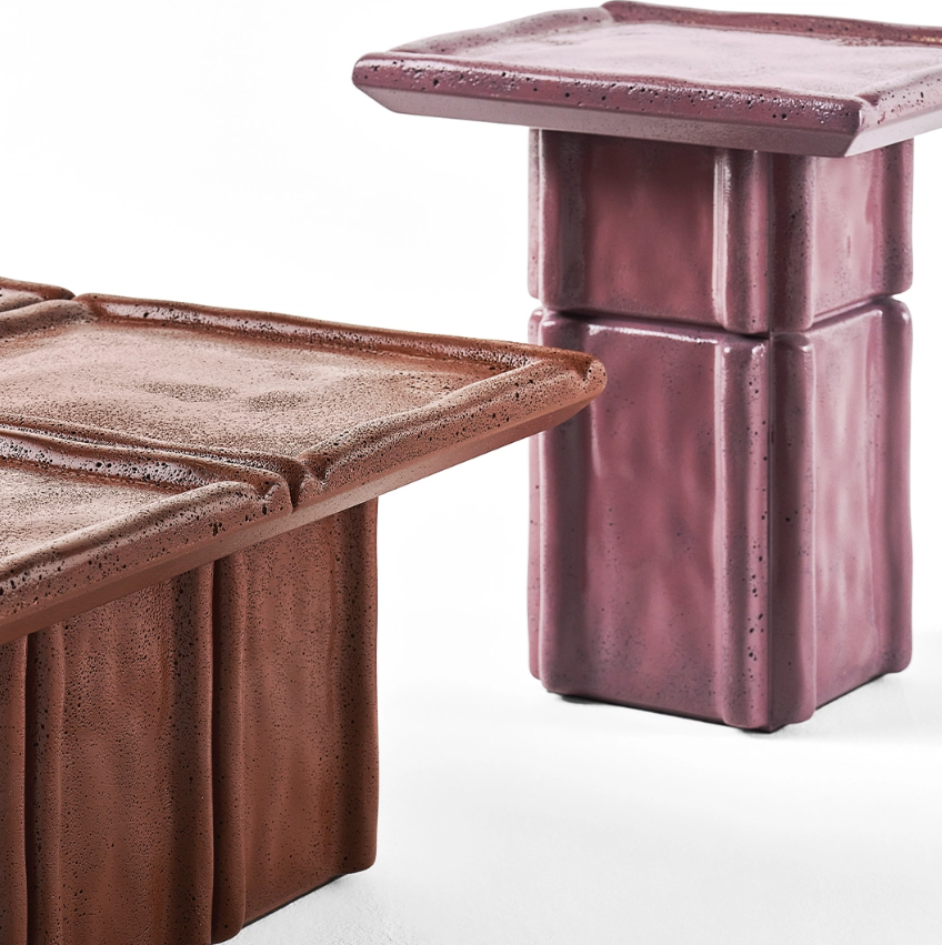 Cimento Riva Side Table H 50 Cm