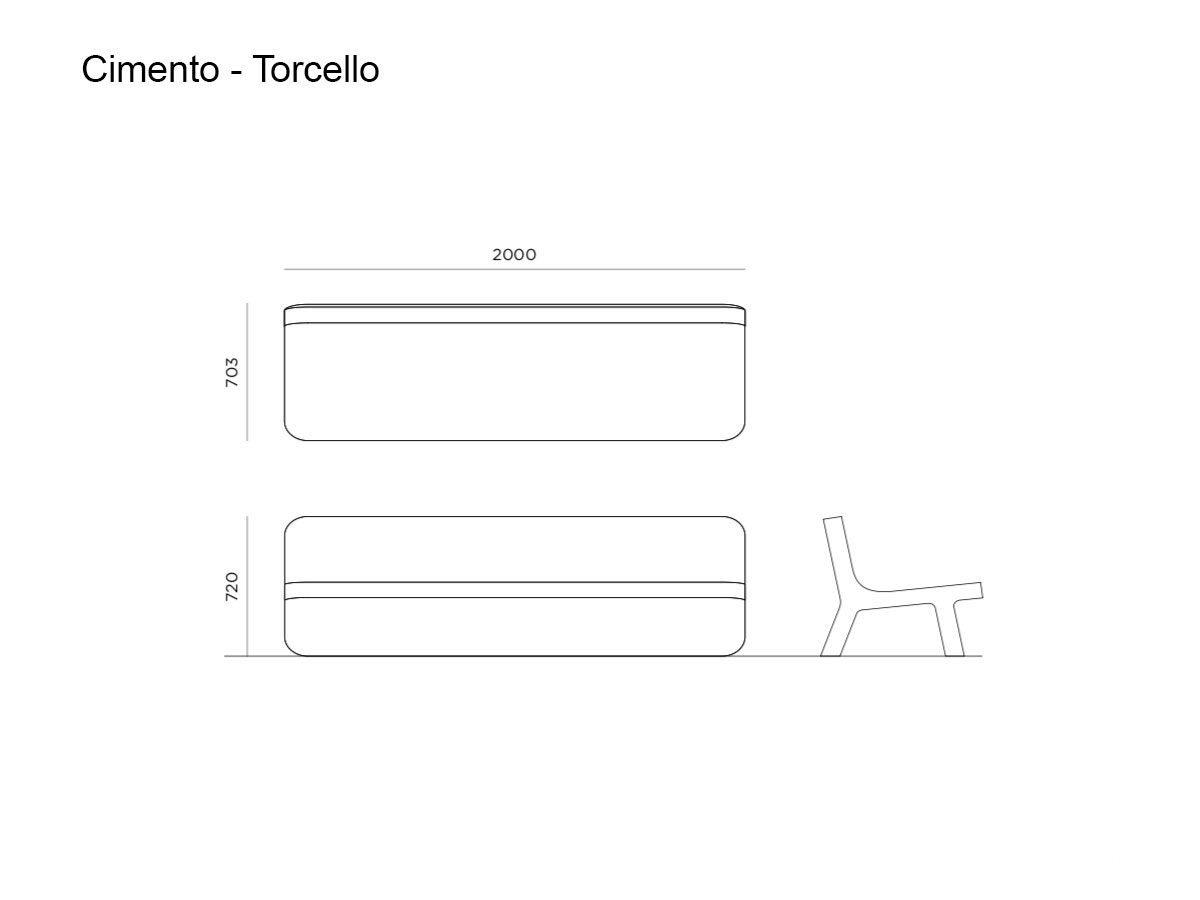 Cimento Torcello Bench