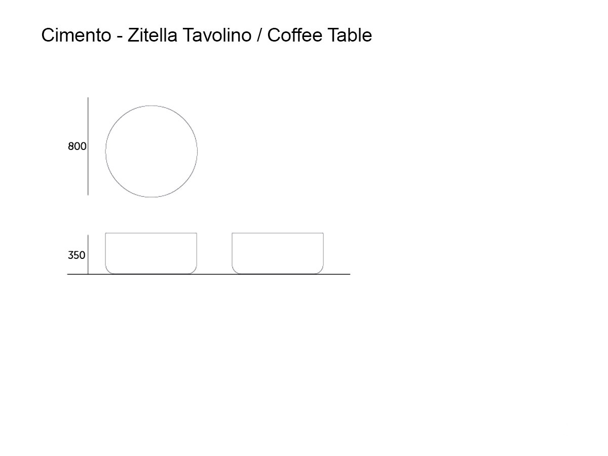 Cimento Zitella Coffee Table O 80 Cm
