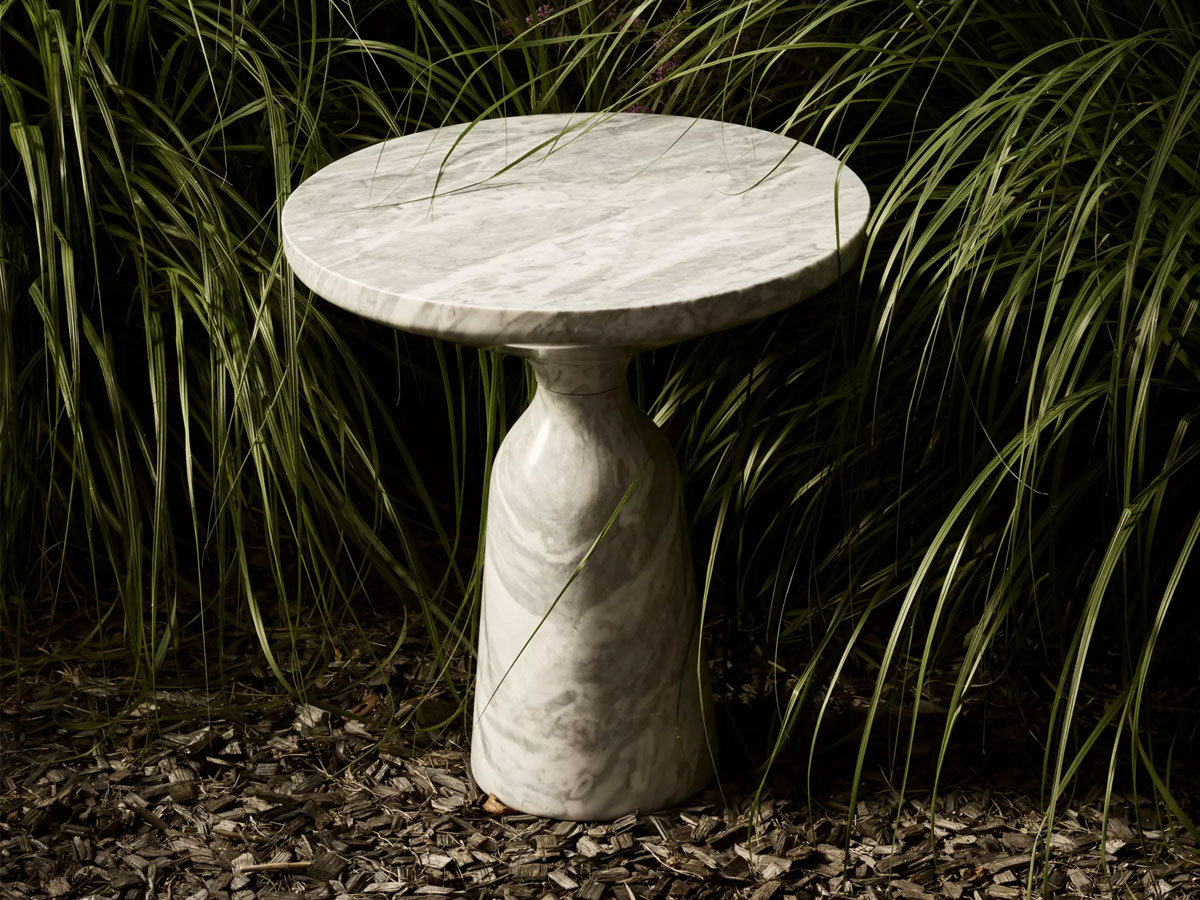 ClassiCon Bell Bedside Table Marble Outandindoor