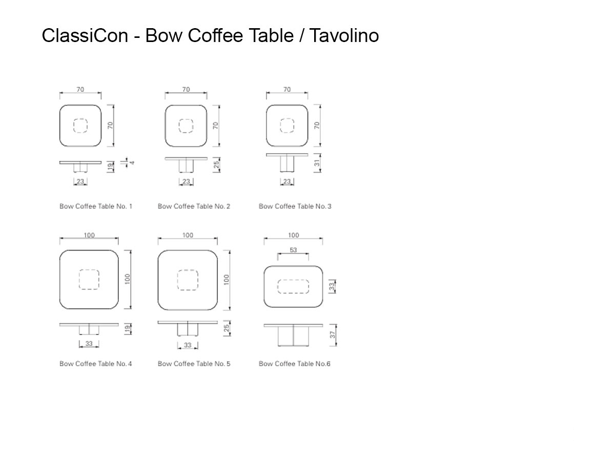 ClassiCon Bow Coffee Table Steel