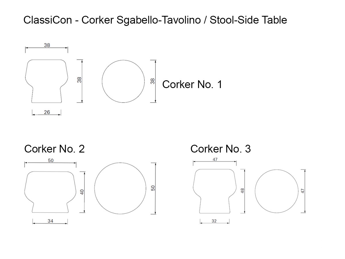ClassiCon Corker Stool Side Table