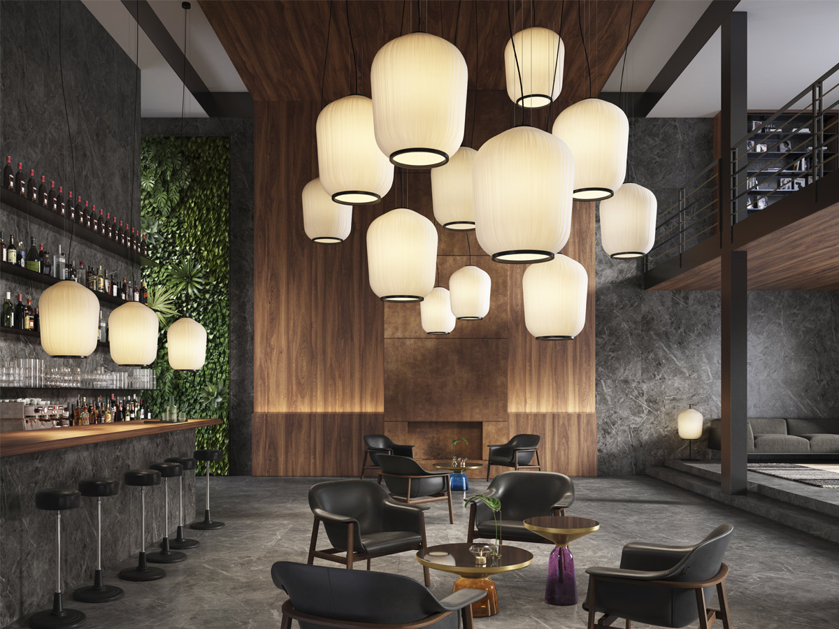 ClassiCon Plissee Suspension Lamp