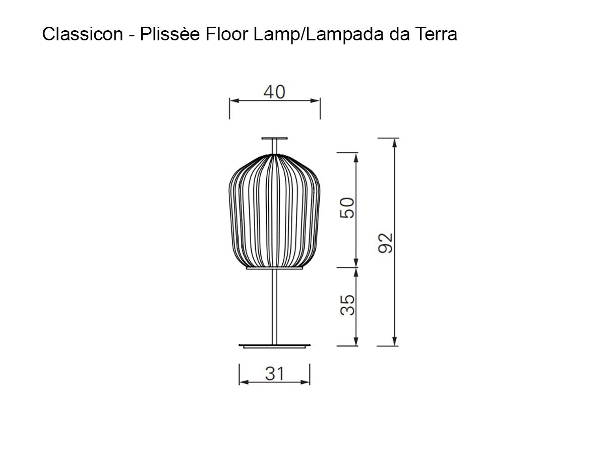 ClassiCon Plissee Floor Lamp