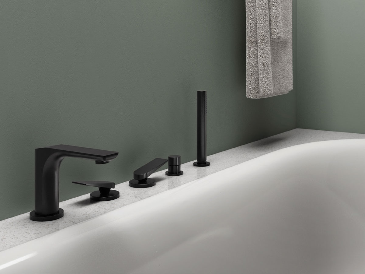 CRISTINA Rubinetterie Blade Dual Control Bathtub Edge Mixer