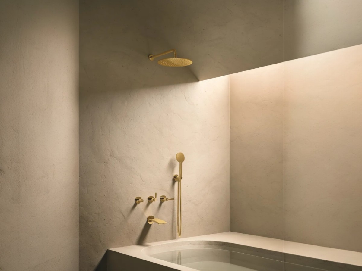 CRISTINA Rubinetterie Bollicine Cribo113 Wall Mounted Bath And Shower Mixer Set