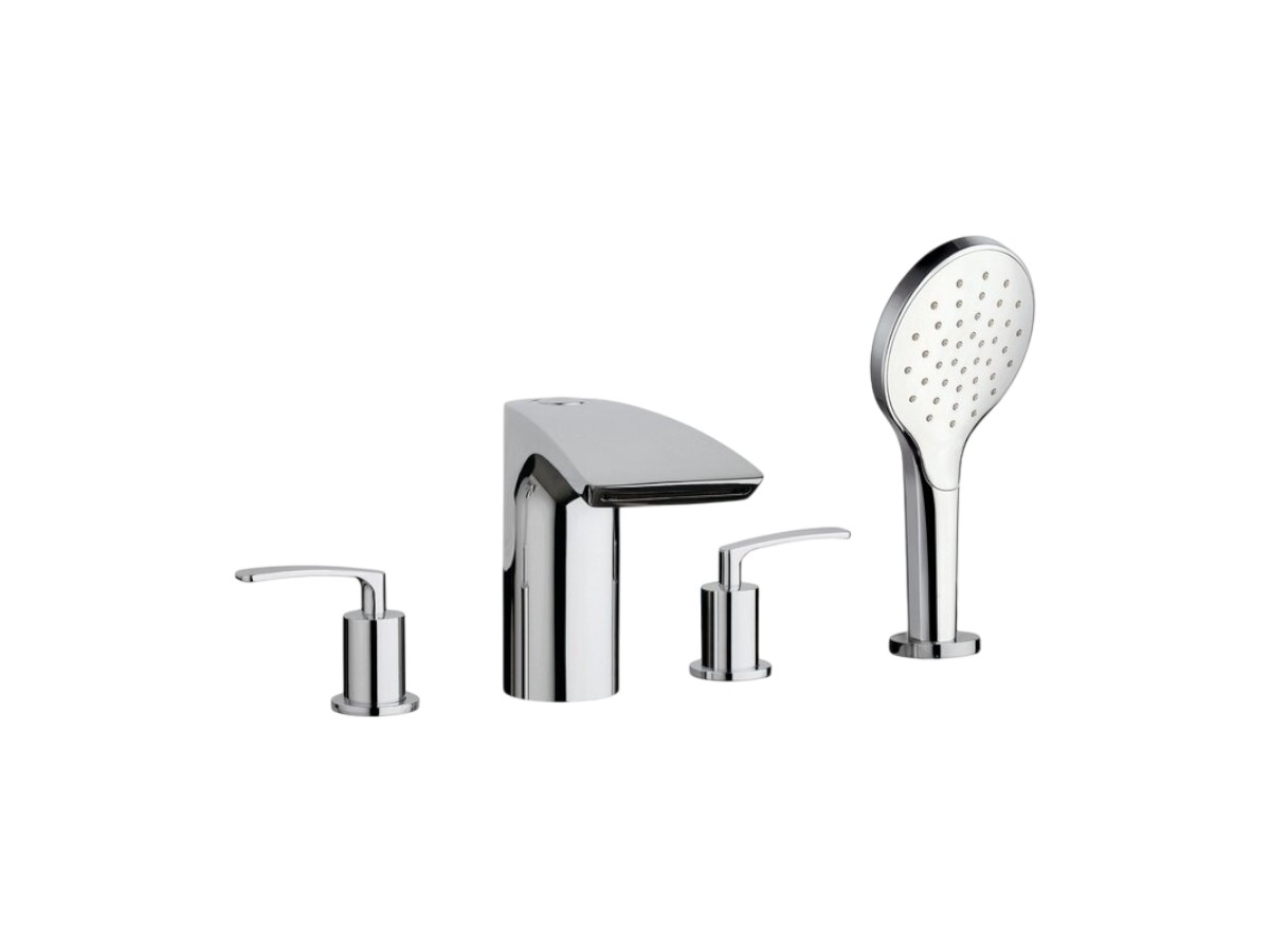 CRISTINA Rubinetterie Bollicine Cribo126 Bath Rim Mounted Tap Set