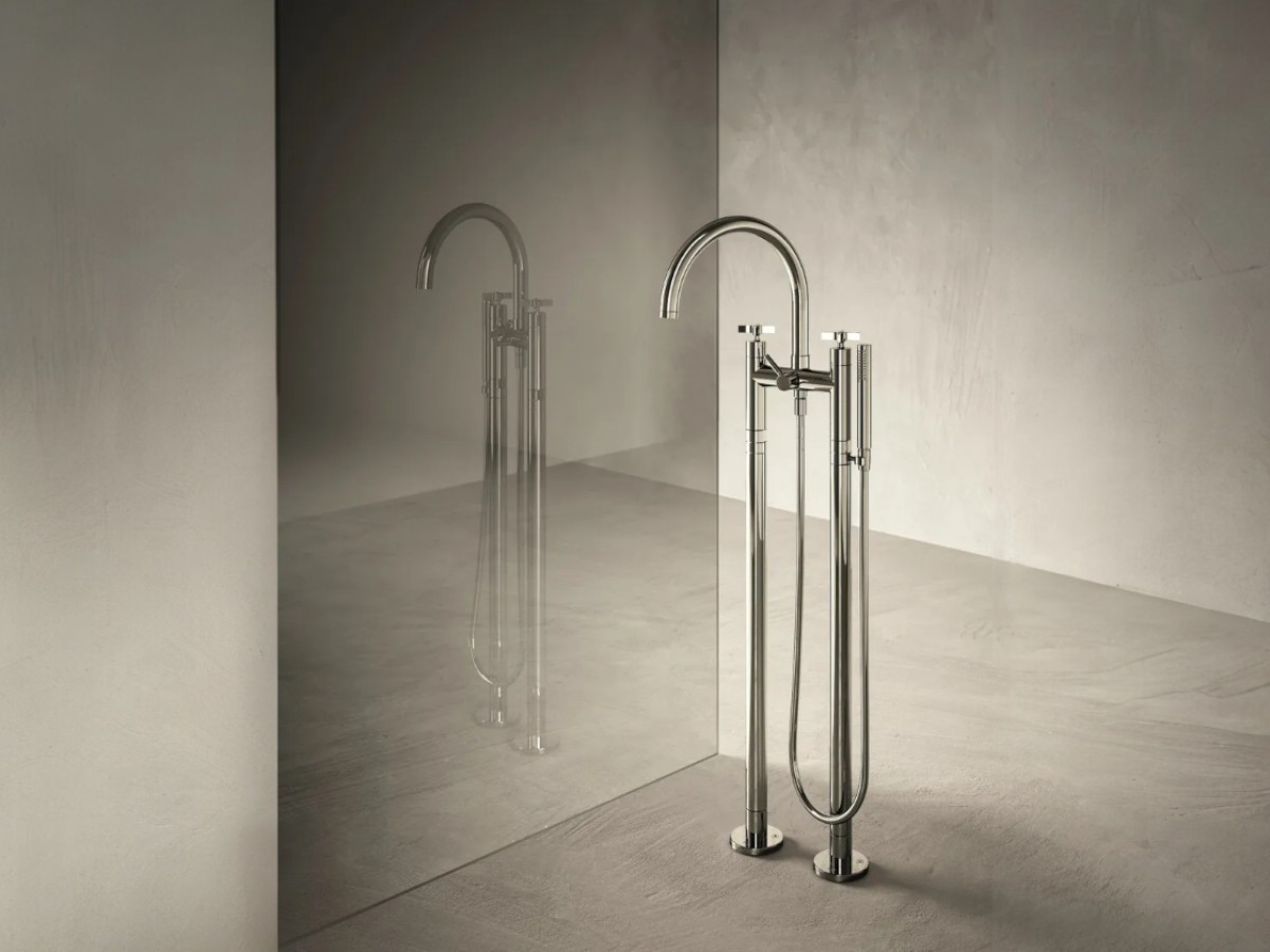 CRISTINA Rubinetterie Cross Road Cricr108 Freestanding Bath Mixer