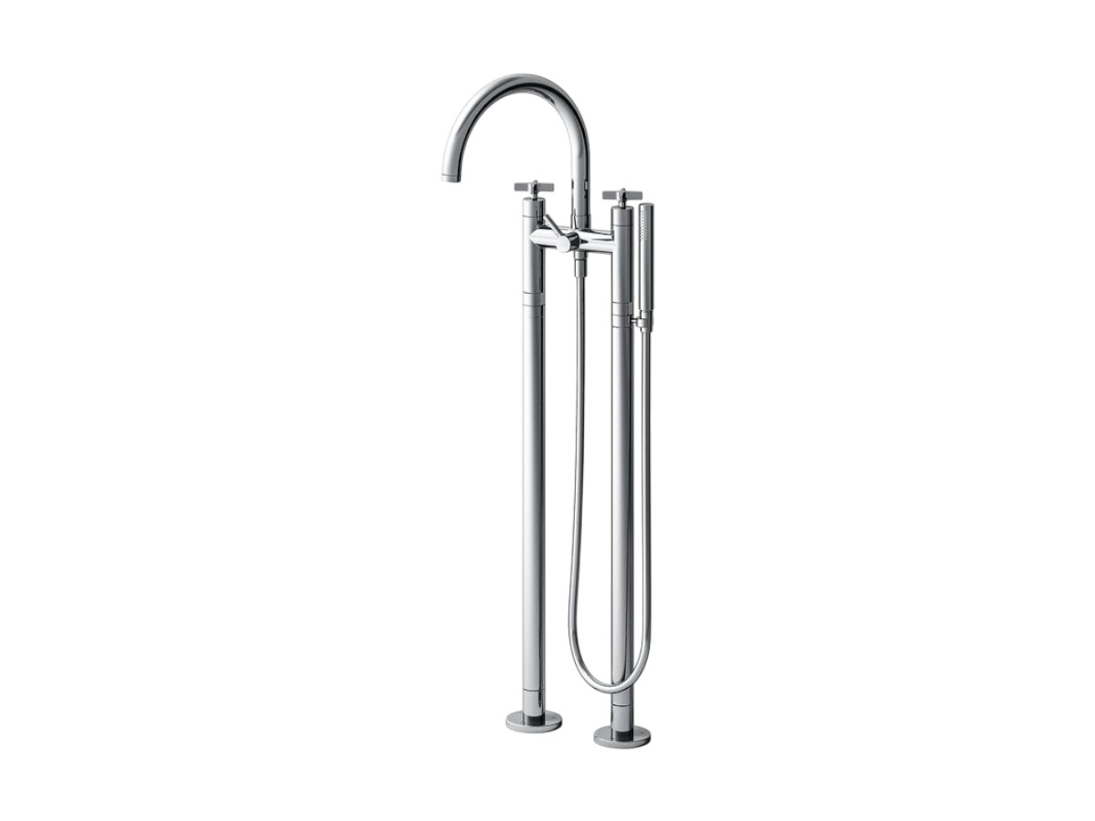 CRISTINA Rubinetterie Cross Road Cricr108 Freestanding Bath Mixer