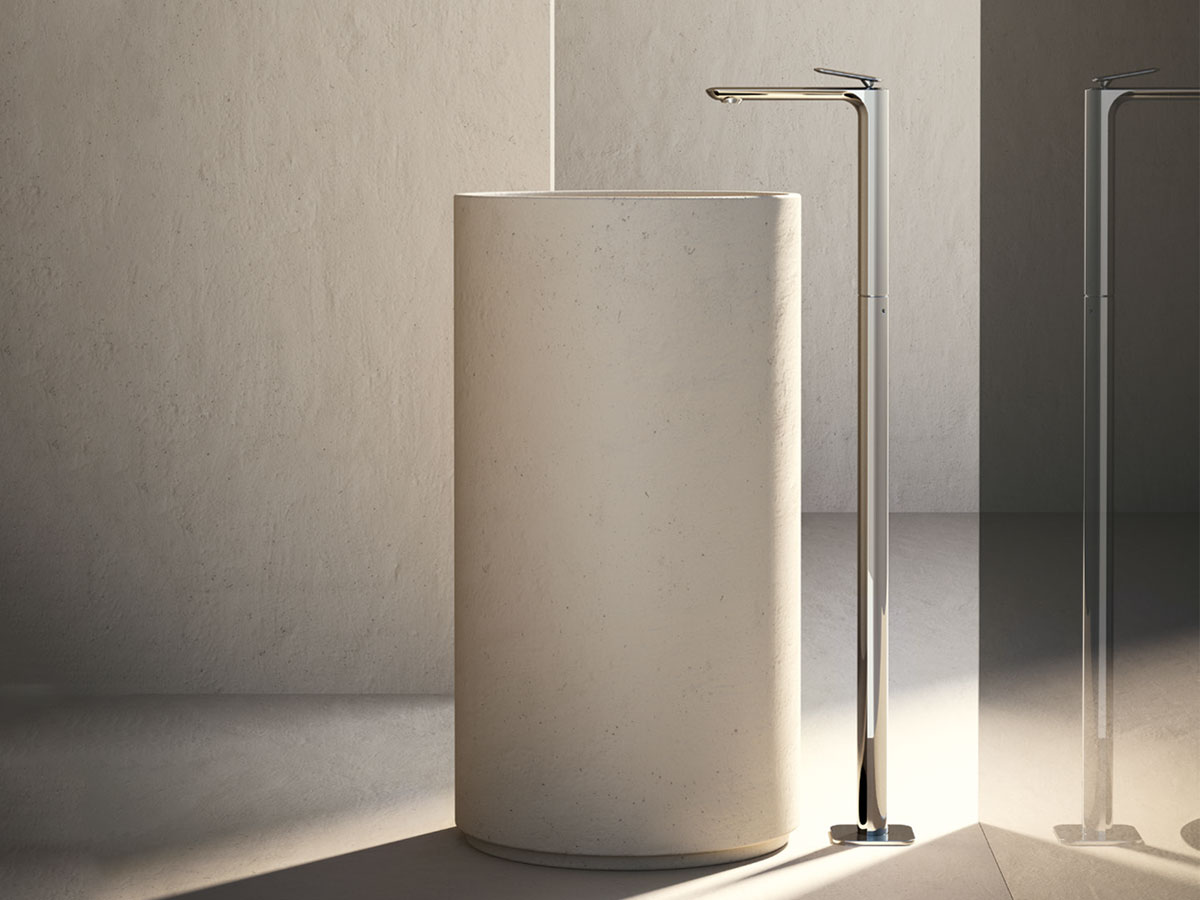 CRISTINA Rubinetterie Foil Floor Standing Washbasin Mixer