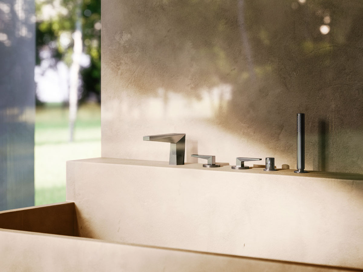 CRISTINA Rubinetterie Fractal Deck Mounted Bathtub Mixer