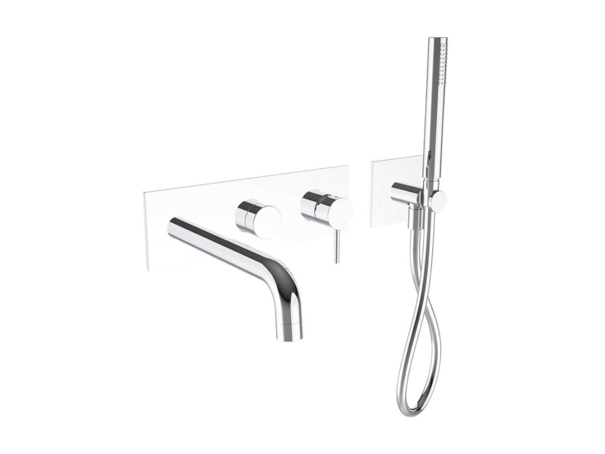 CRISTINA Rubinetterie Phi Criph103 Wall Mounted Bath And Shower Mixer Set