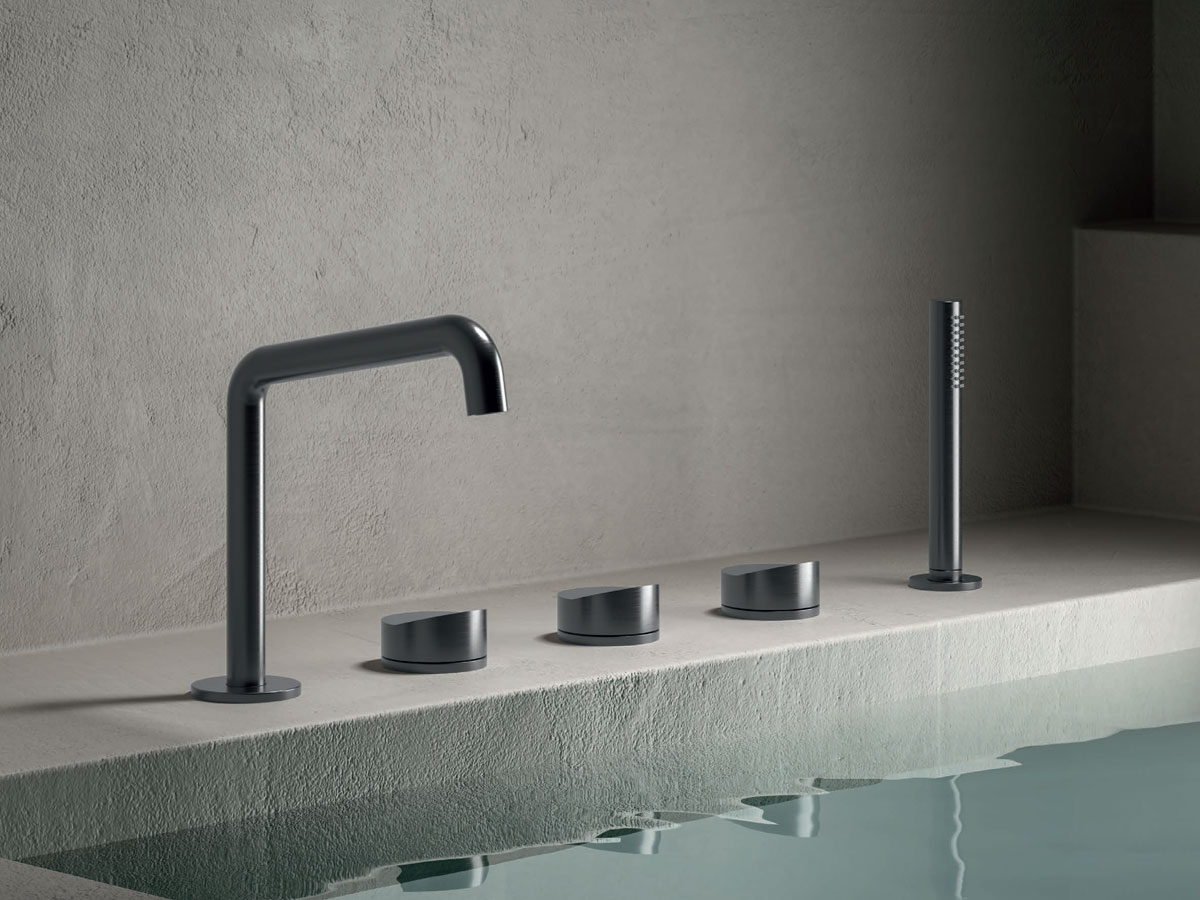 CRISTINA Rubinetterie Piega Stainless Steel Deck Mounted Bathtub Mixer