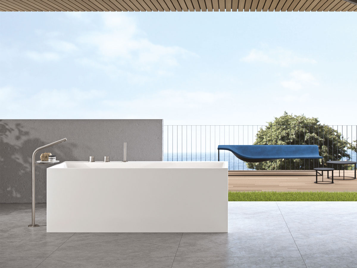 CRISTINA Rubinetterie Sx Stainless Steel Deck Mounted Bathtub