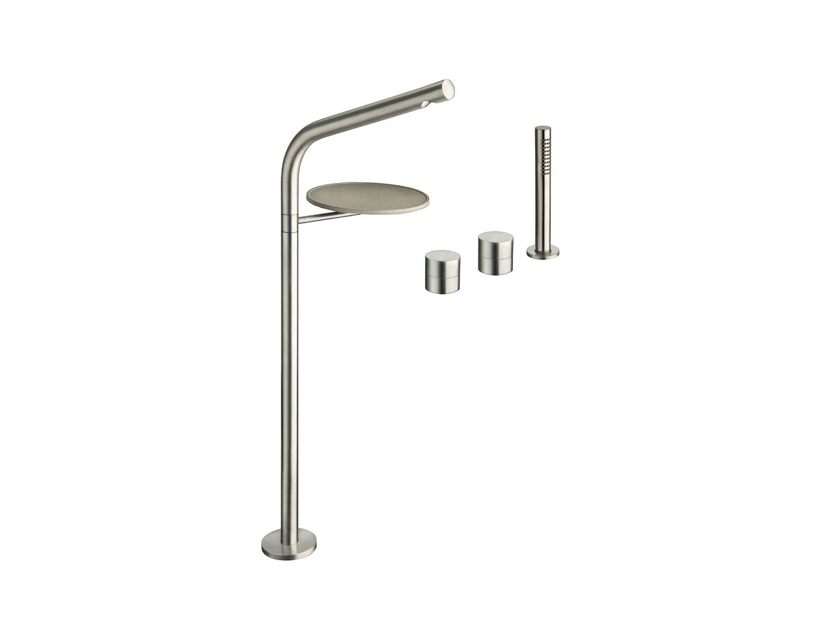 Смеситель для ванны CRISTINA Rubinetterie Sx Inox, кромка излив напольный