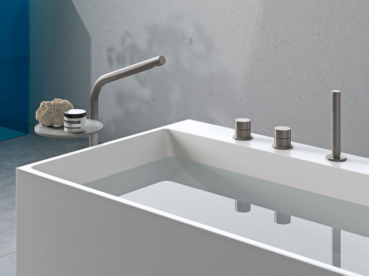 CRISTINA Rubinetterie Sx Stainless Steel Deck Mounted Bathtub