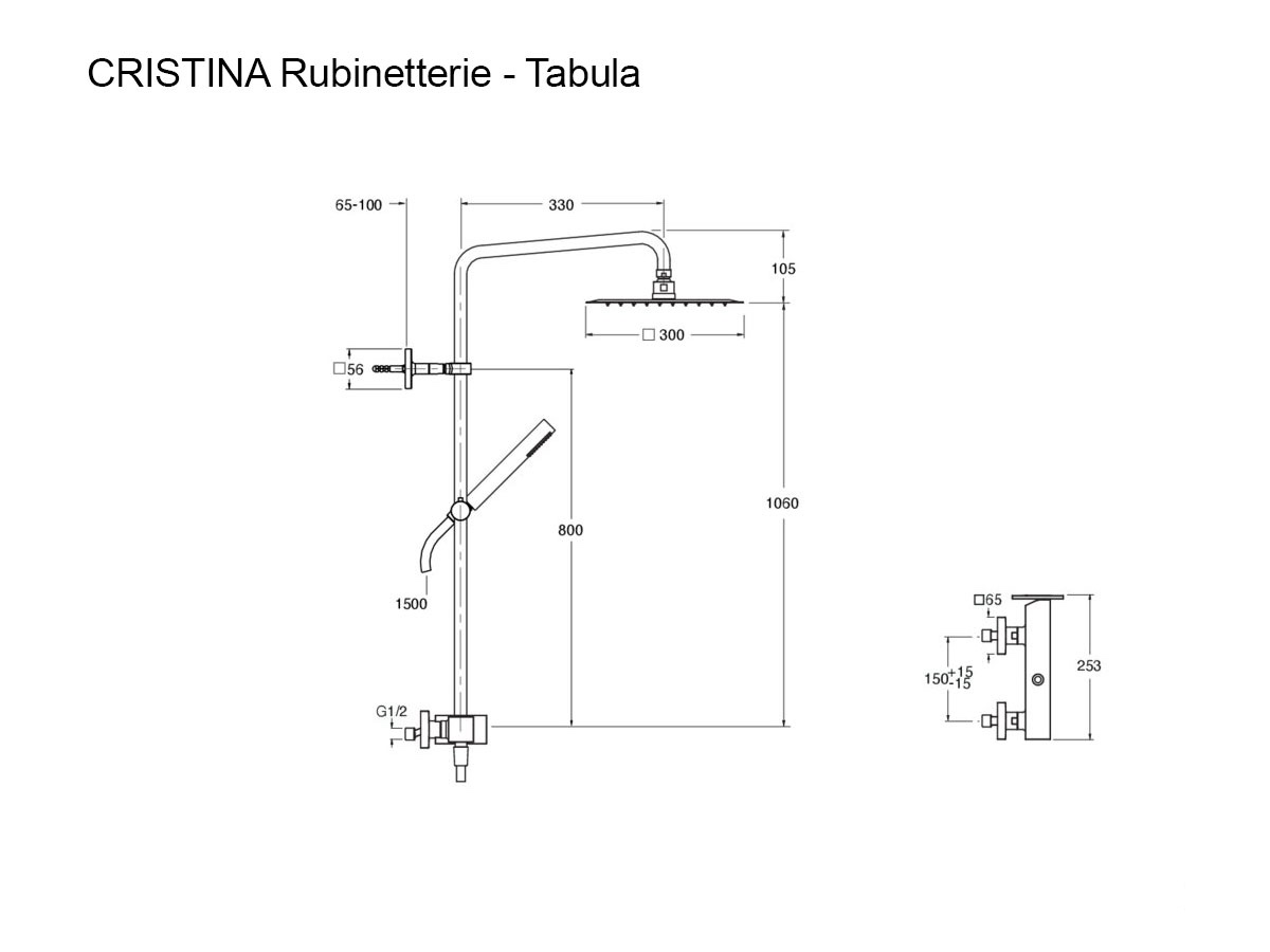 CRISTINA Rubinetterie Tabula Shower Column