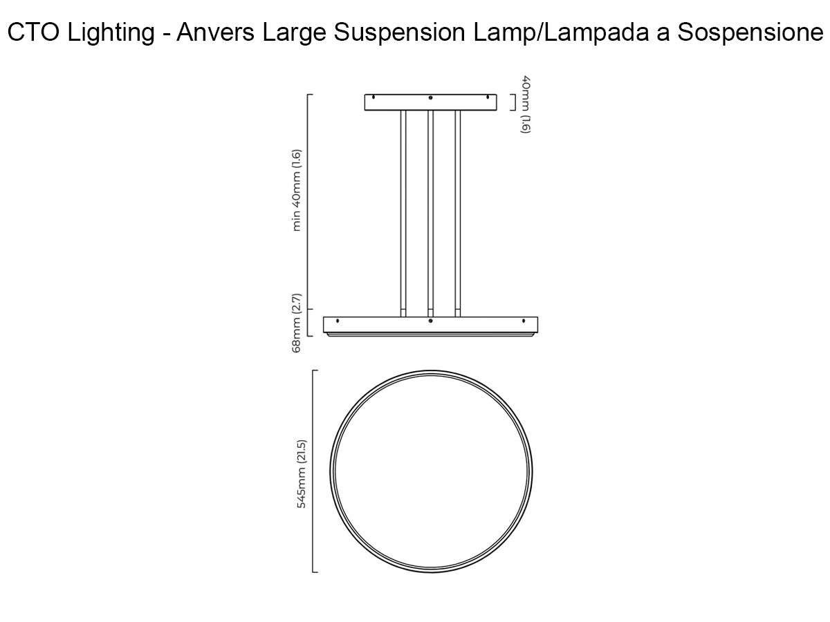 CTO Lighting Anvers Large Suspension Lamp