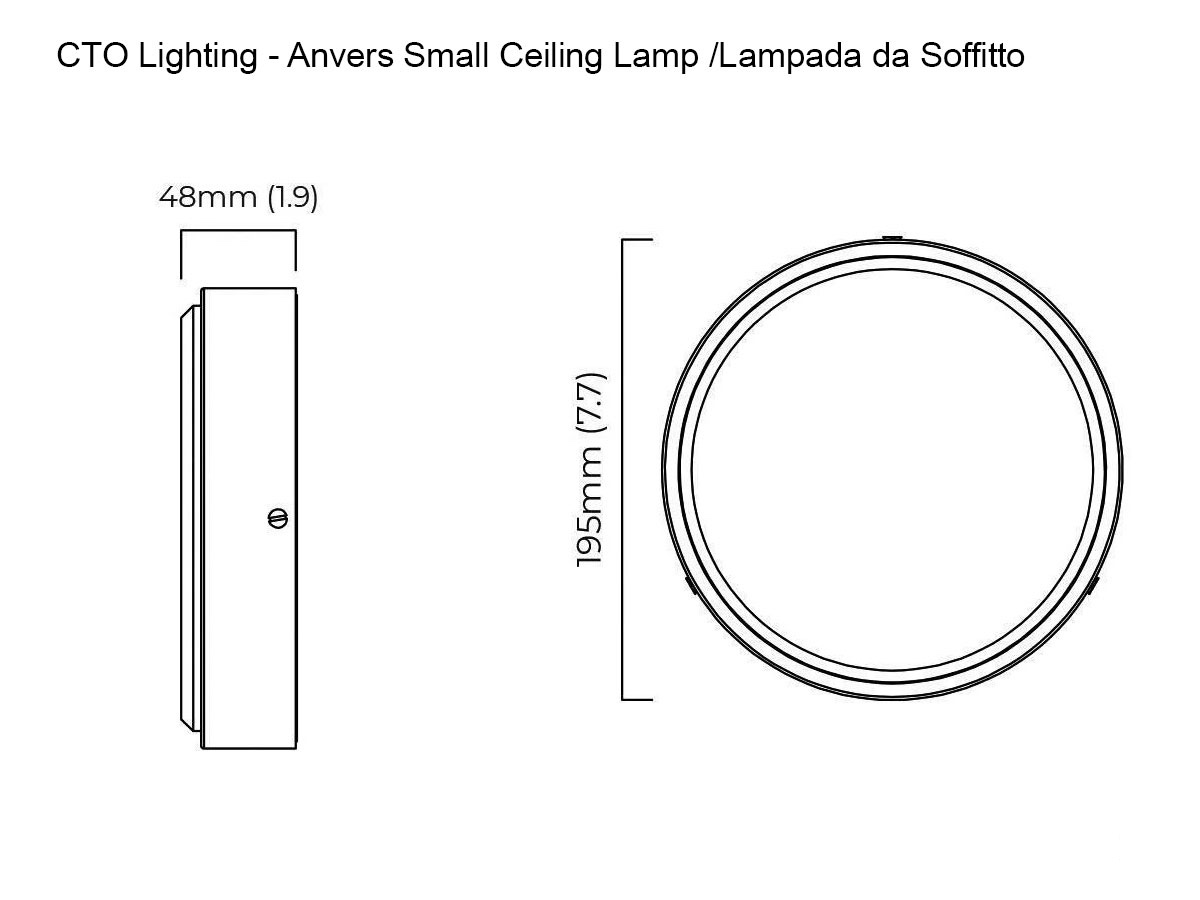 CTO Lighting Anvers Small Ip44 Wall Lamp