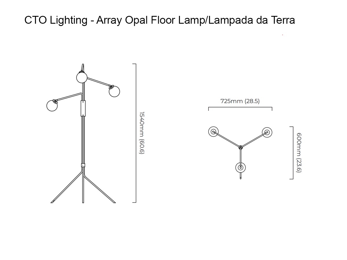 CTO Lighting Array Opal Floor Lamp