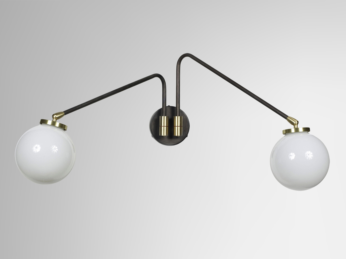 CTO Lighting Array Twin Opal Wall Lamp