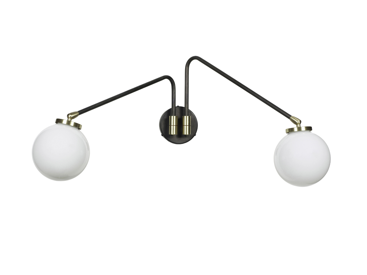 CTO Lighting Array Twin Opal Wall Lamp