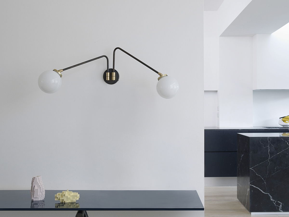CTO Lighting Array Twin Opal Wall Lamp
