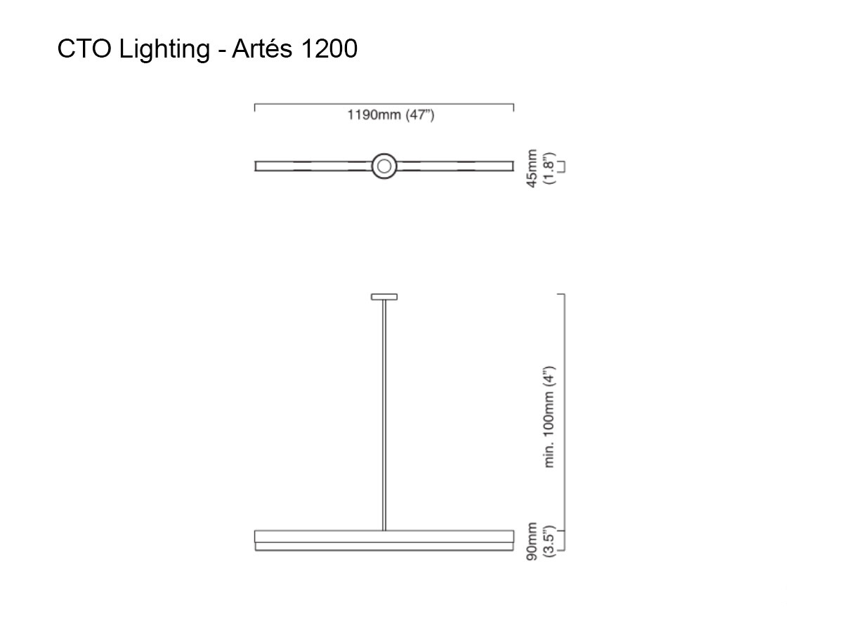 CTO Lighting Artes 1200 Suspension Lamp