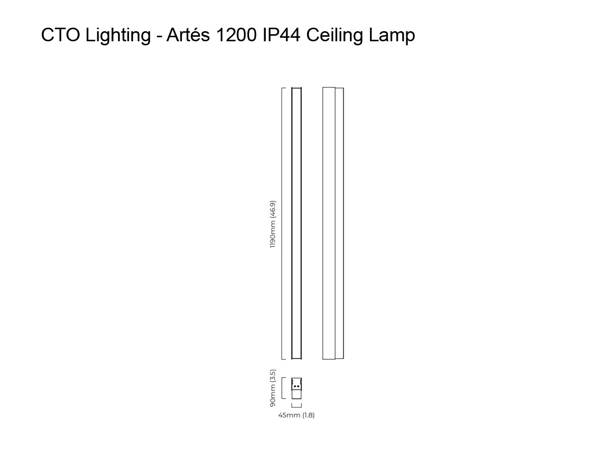 CTO Lighting Artes 1200 Ip44 Ceiling Lamp
