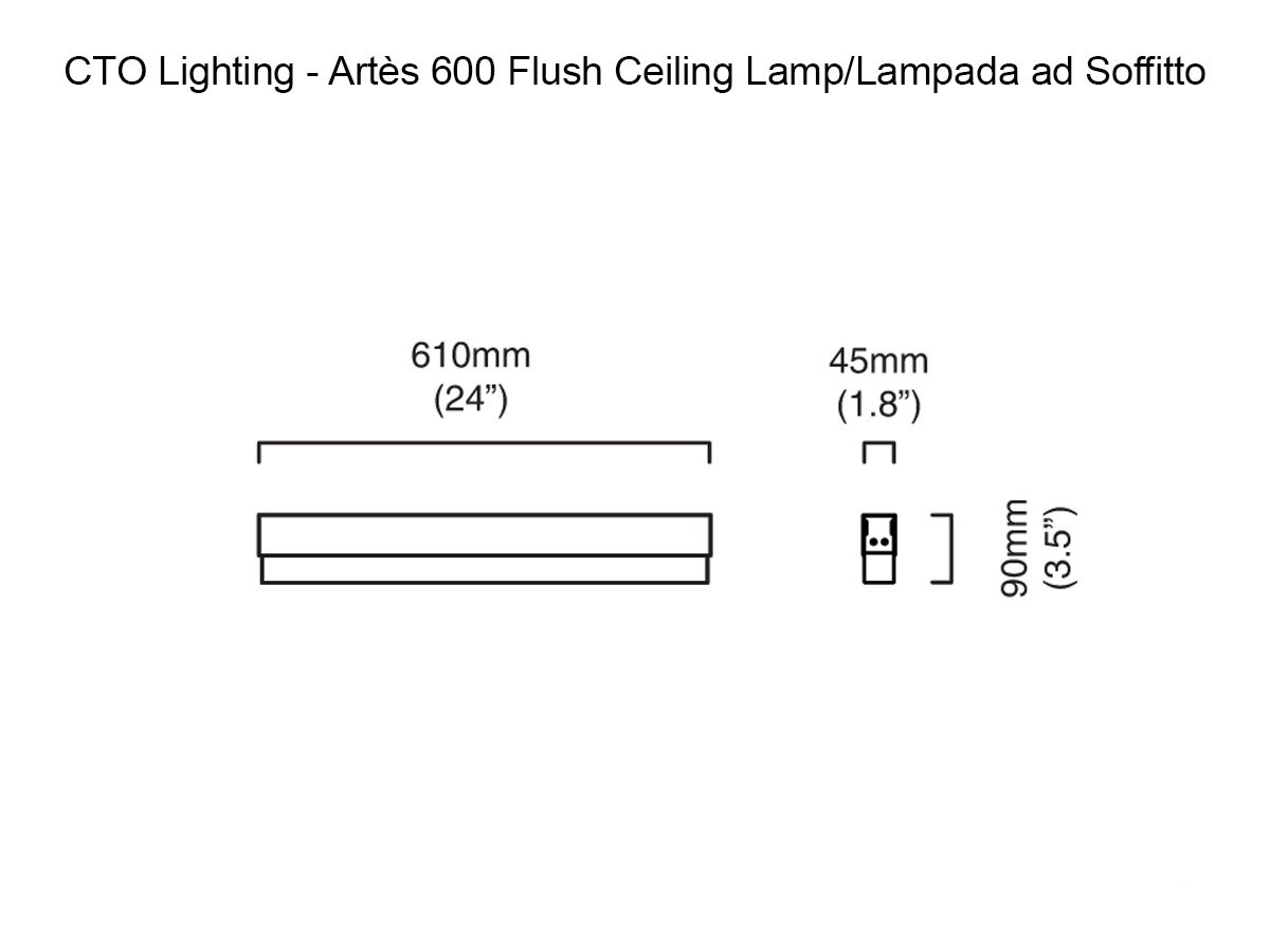 CTO Lighting Artes 600 Flush Ip44 Ceiling Lamp