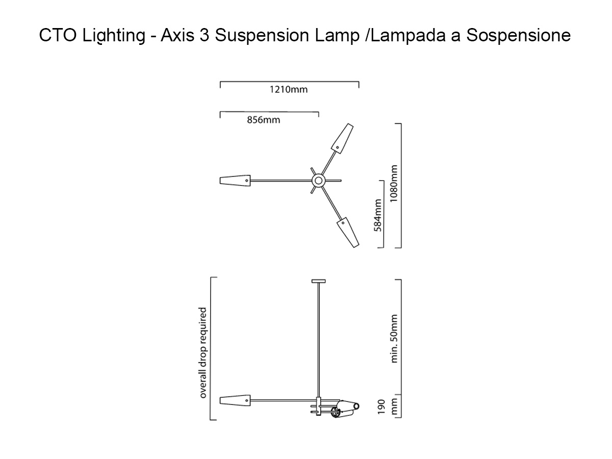 CTO Lighting Axis 3 Suspension Lamp