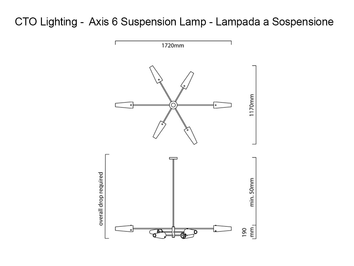 CTO Lighting Axis 6 Suspension Lamp
