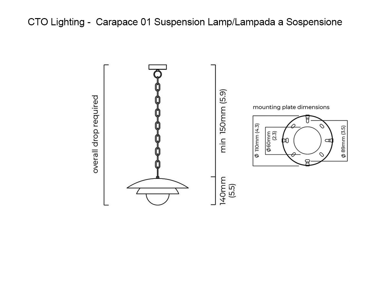 CTO Lighting Carapace 01 Suspension Lamp