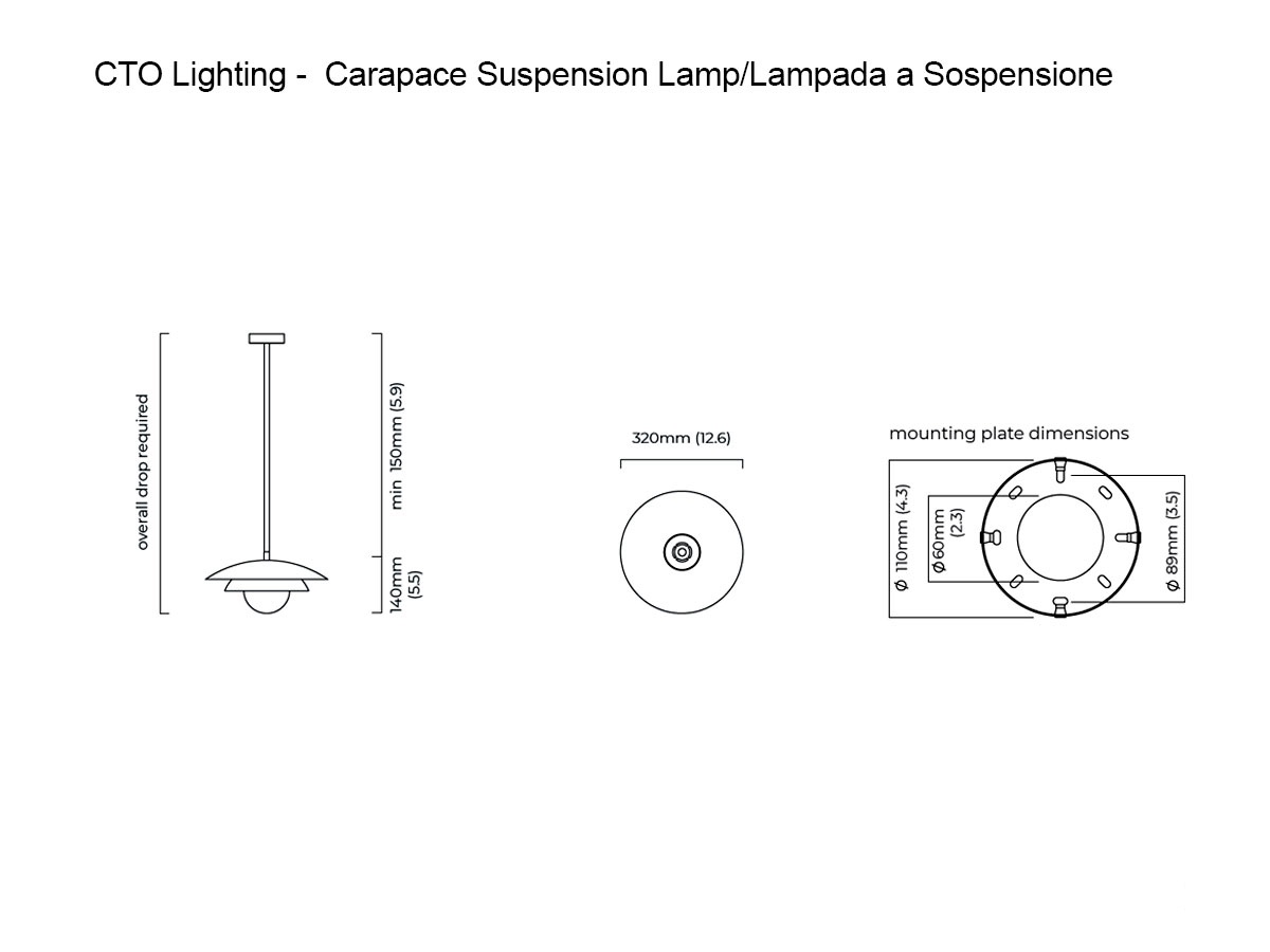 CTO Lighting Carapace 02 Suspension Lamp