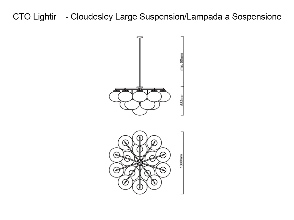 CTO Lighting Cloudesley Large Suspension Lamp