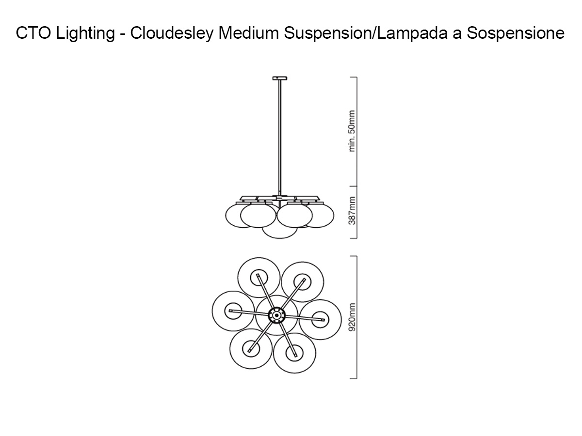 CTO Lighting Cloudesley Medium Suspension Lamp