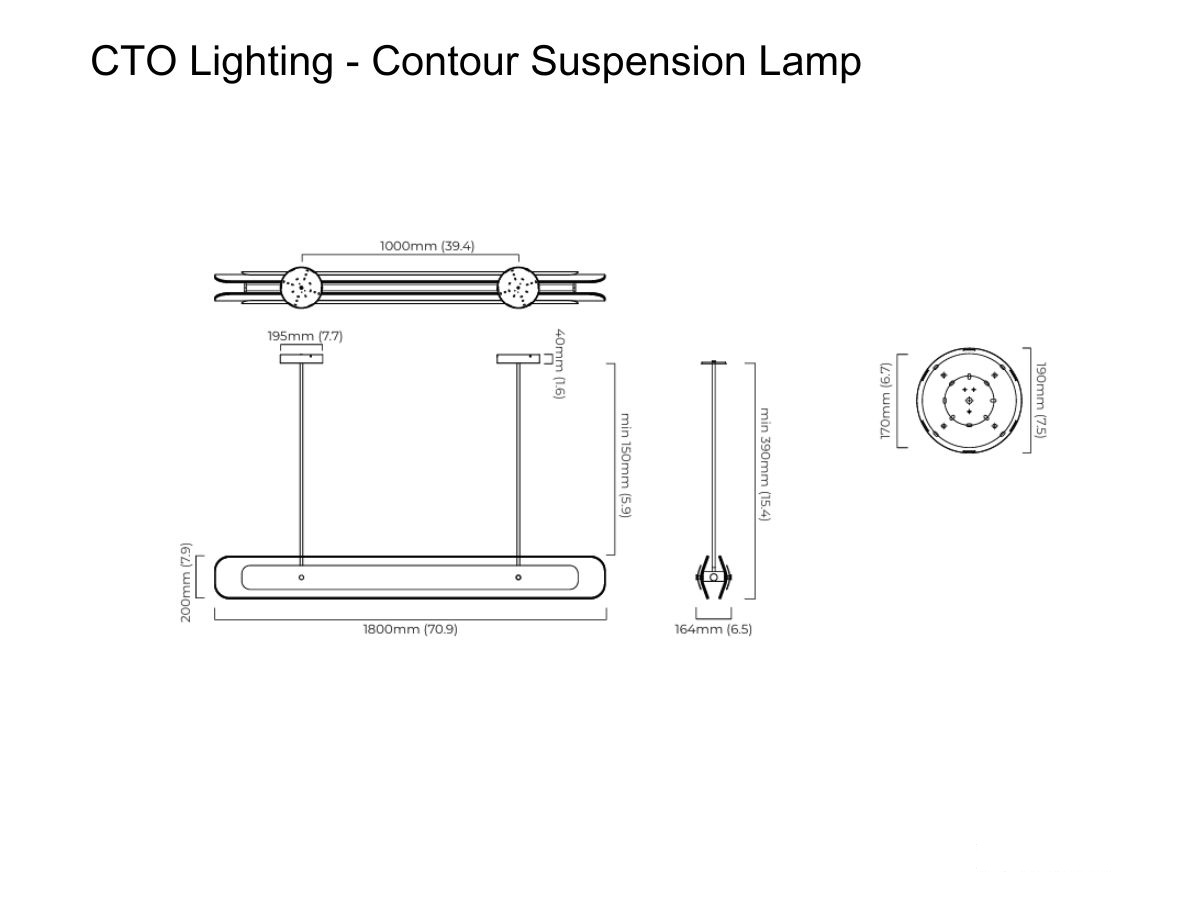 CTO Lighting Contour Suspension Lamp