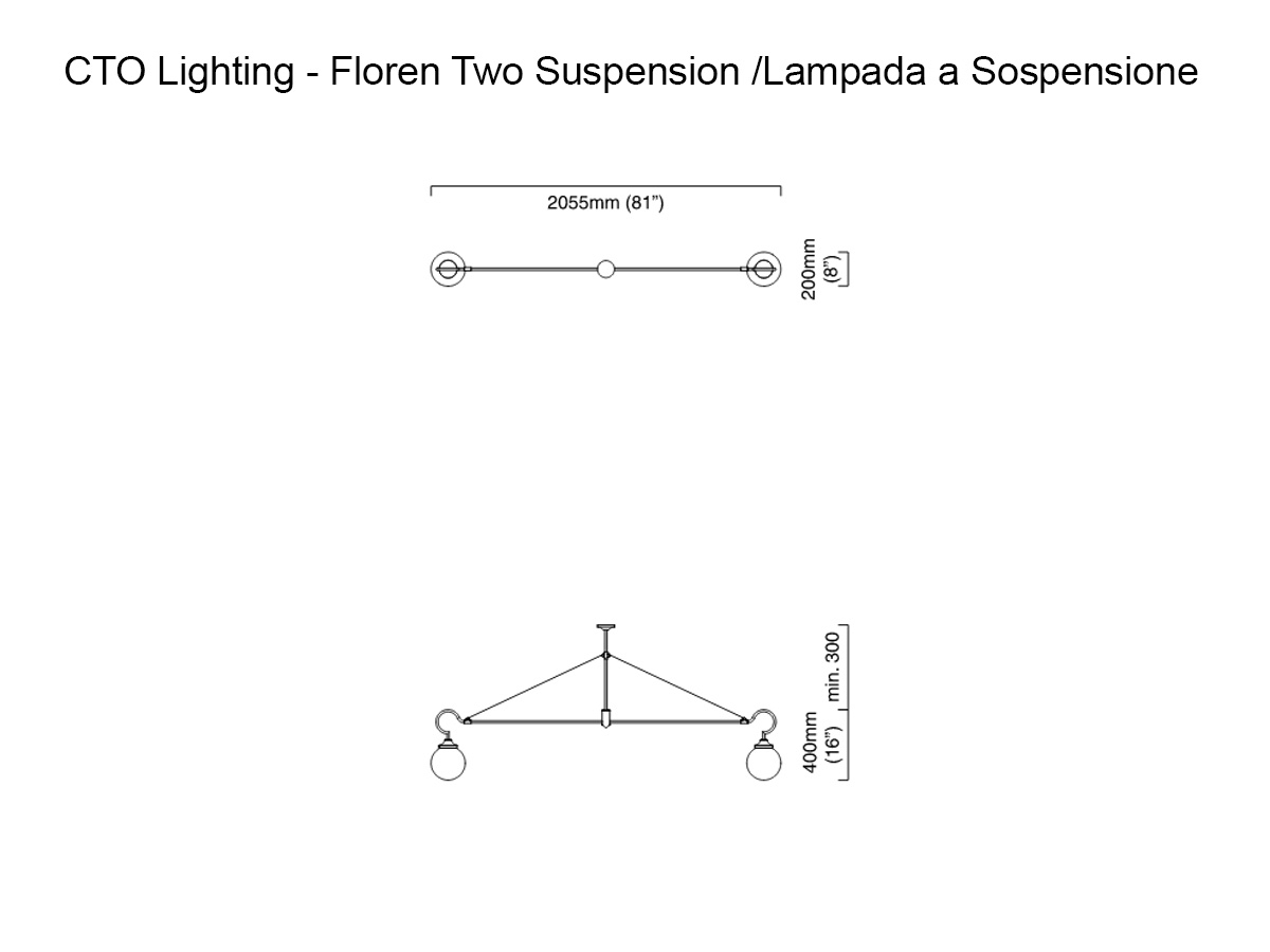 CTO Lighting Floren Two Suspension Lamp